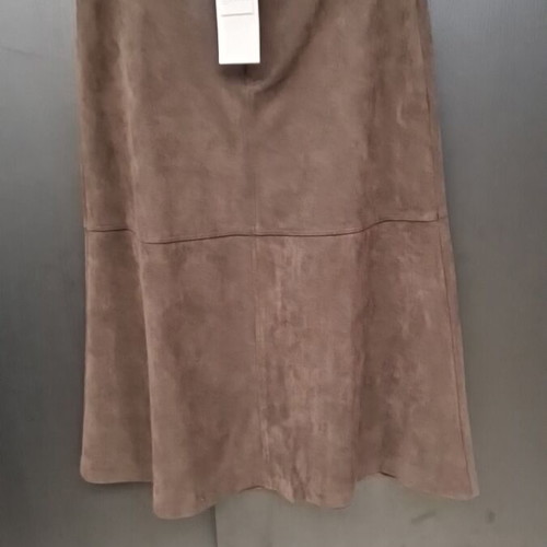Zara brown suede midi skirt new, size L