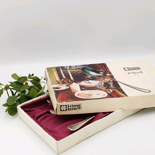Klee Blatt-Rose German cutlery set used, stainless steel