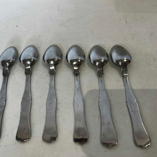 Vintage set of 6 Rostfrei stainless steel dessert spoons Byzantine 16cm