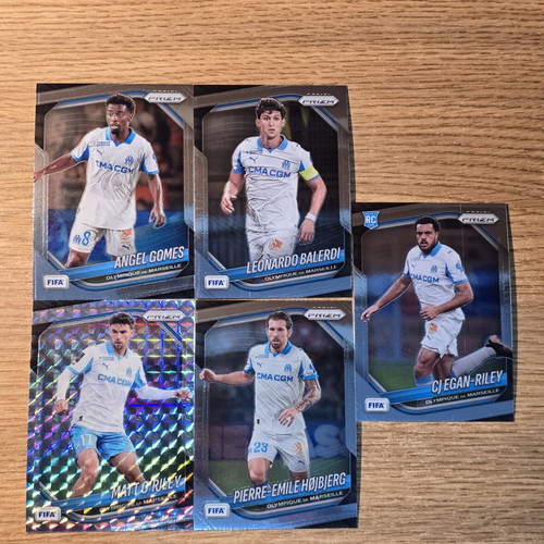 Olympique Marseille Panini Prizm FIFA Soccer Cards 2025-2026, set of 5