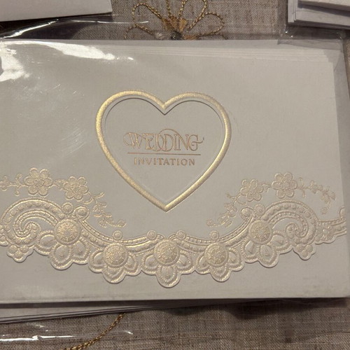 Wedding invitations new vintage with envelopes