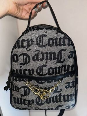 Juicy Couture backpack like new, black and gray