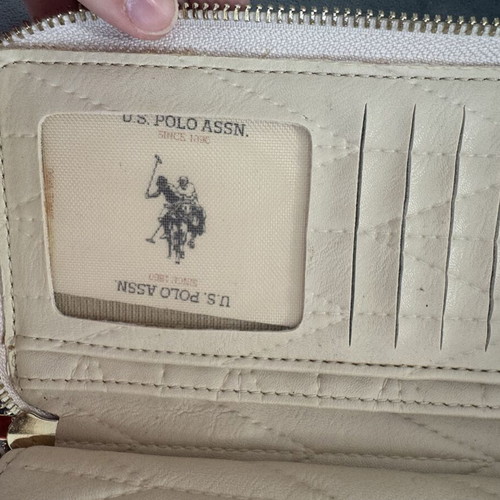 U.S. Polo Assn Cream Wallet like new