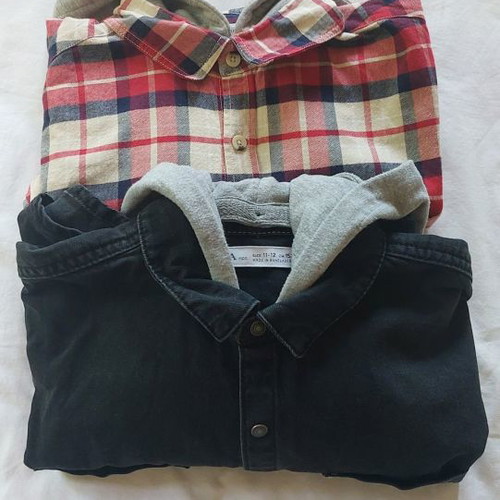 Zara kids dress shirts used, set of 2 for boys 11-14 years