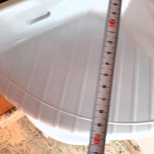 Bathroom shelf used, plastic with broken top shelf