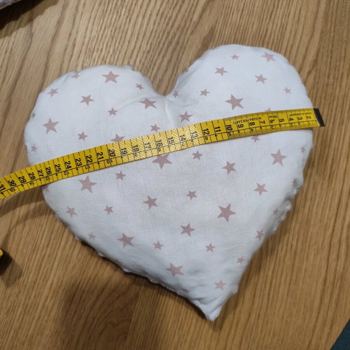 Handmade heart pillow new, cotton and soft minky fabric