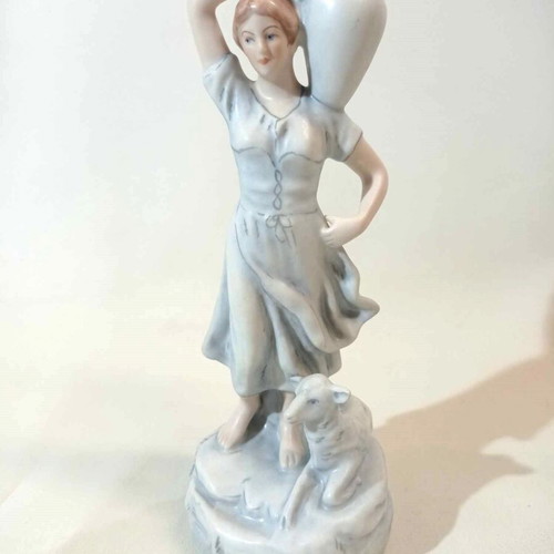 Pair of prewar Royal Dux porcelain figurines used