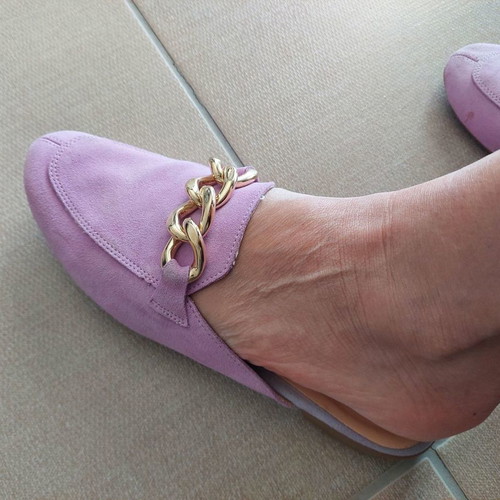 Sante moccasins used, leather purple, size 38