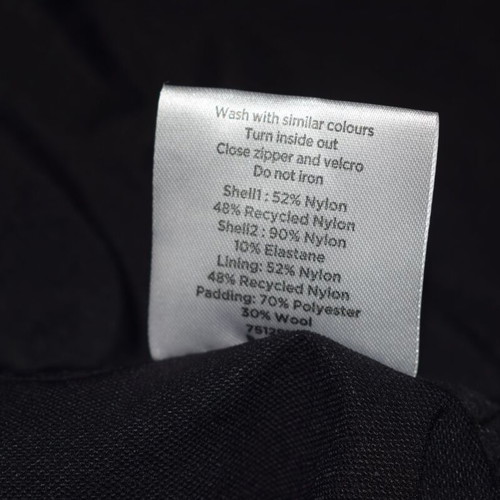 2117 of Sweden hybrid merino wool hoody men jacket size XXL like new, black