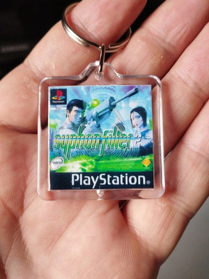 Syphon Filter 2 PS1 keychain new acrylic