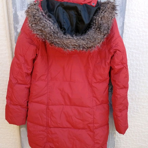 Thick down jacket red like new, size M