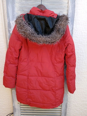 Thick down jacket red like new, size M