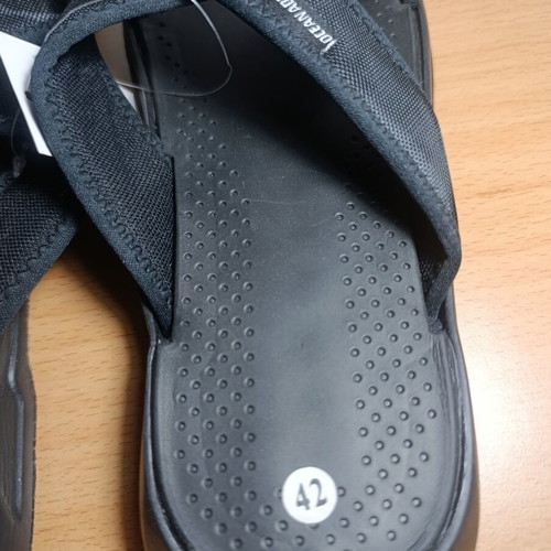 Ocean Addict unisex cross strap slippers, black, size 42