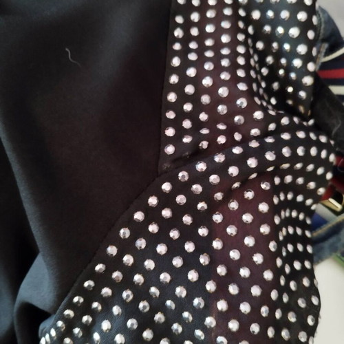 Silvian Heach black blouse with metal studs S like new