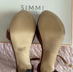 Simmi shoes satin sandals like new, size 40, brown-red