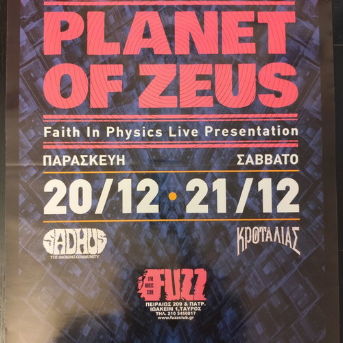 Planet of Zeus Faith In Physics Live concert poster used