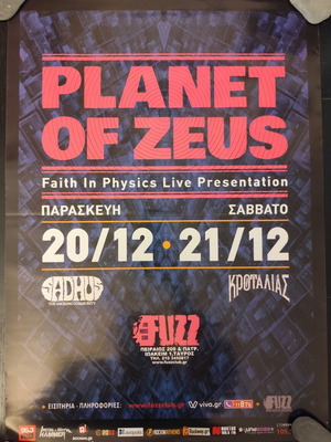 Planet of Zeus Faith In Physics Live αφίσα συναυλίας μεταχειρισμένη