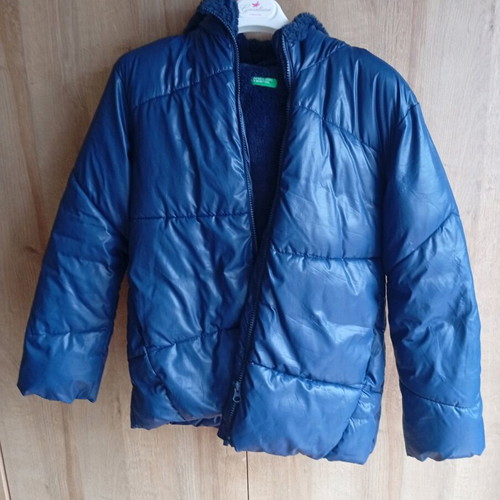 United Colors of Benetton Kids Puffy Jacket Like New, Blue, Size 10/11