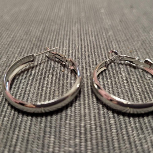 Silver hoop earrings new