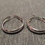 Silver hoop earrings new
