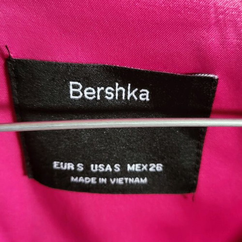 Σακάκι Bershka σατέν ροζ μεταχειρισμένο, μέγεθος Small
