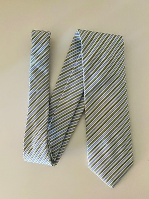 Monte Napoleone silk tie new, blue and green