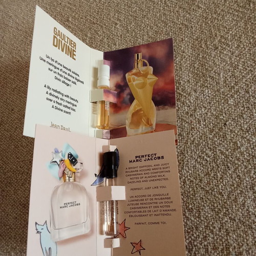 Jean Paul Gaultier Gaultier Divine Eau de Parfum 1.5 ml and Marc Jacobs Perfect Eau de Parfum Spray 1.2 ml