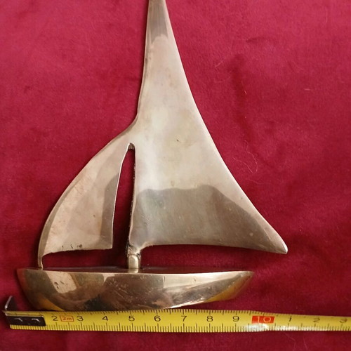 Solid brass sailboats like new, pack of three