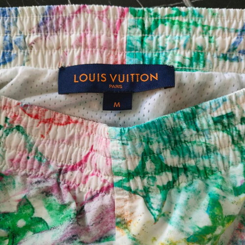 Louis Vuitton White Multicolor Pastel Monogram Swim Shorts, men's