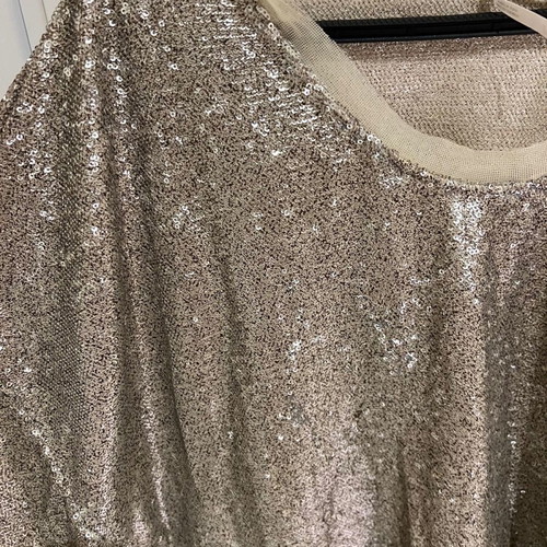 Free People Oversized Top with Sequins, Size XS