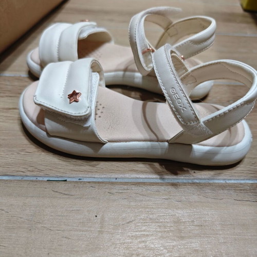 Geox sandals size 34 for girls, used, white