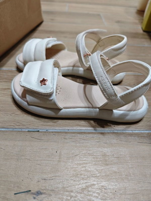 Geox sandals size 34 for girls, used, white