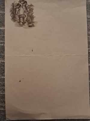 Small old used correspondence sheets from the 80s