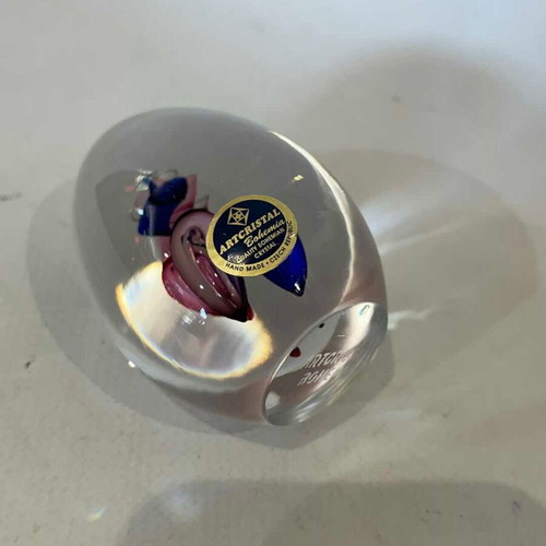 Artcristal Bohemia crystal paperweight 7x4