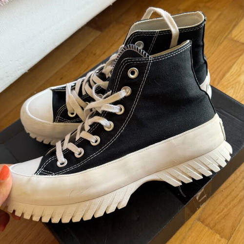 Converse All Star wide fit black and white sneakers size 39
