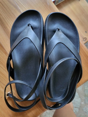 H&M Black Sandals New, Size 39, Anatomic Insole Style