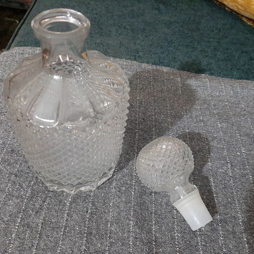 Glass carafe vintage for liqueur, wine or decoration