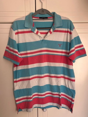 Ανδρική μπλούζα Gant πολύχρωμη, φορεμένη, μέγεθος L