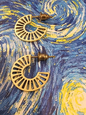 Modern earrings like new