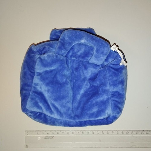 Plush bag like new, blue, small size