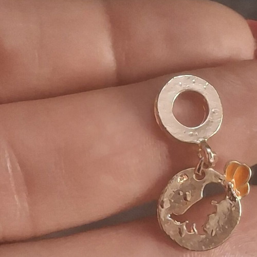 Charm for bracelets dangle rose gold like new