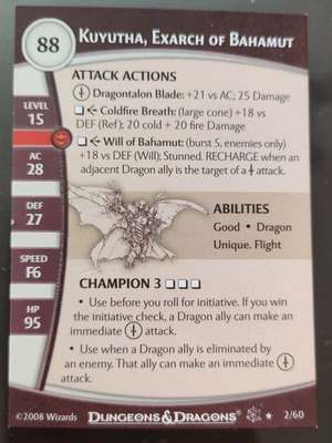 Kuyutha, Exarch of Bahamut Dungeons & Dragons StatCard