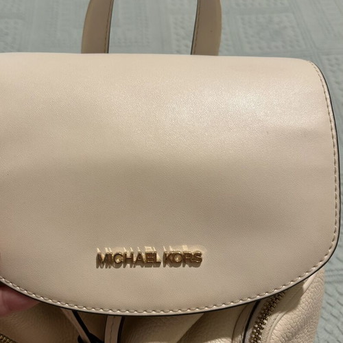 Michael Kors leather backpack, beige
