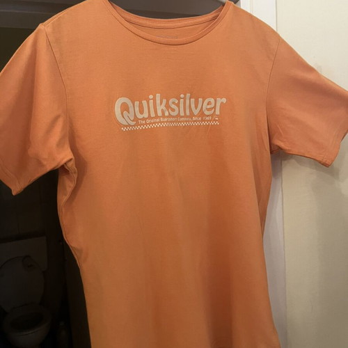 Quiksilver short-sleeve sports t-shirt used, orange, size 14 years