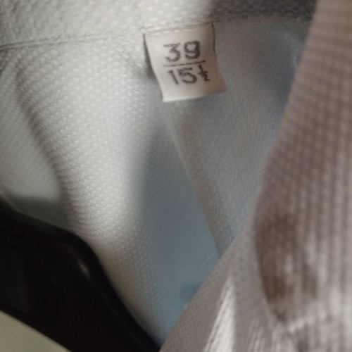 Zegna shirt medium 15.5/39 blue cotton used with slight wear