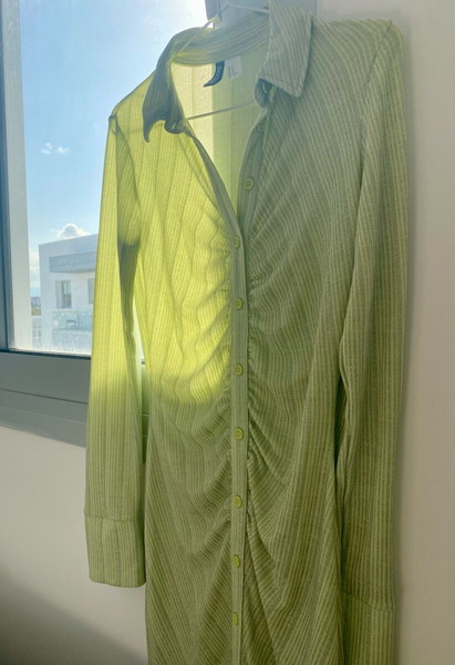 H&M shiny green dress