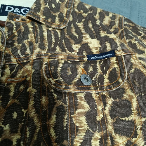 Dolce & Gabbana denim jacket animal print like new