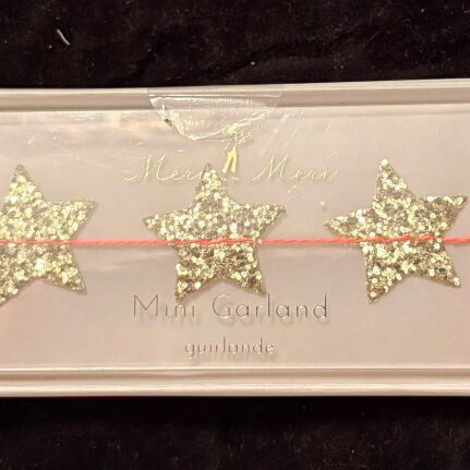 Meri Meri gold mini stars garland new