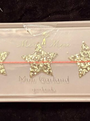 Meri Meri gold mini stars garland new