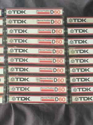 TDK D Normal Position cassettes used, pack of 29, 1982, made in Japan